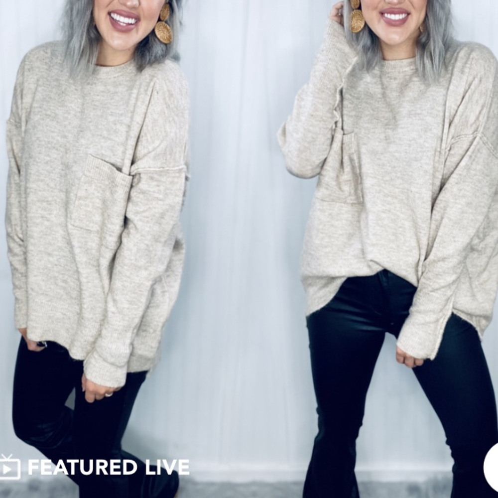 Zenana Pocket Oversized Sweater